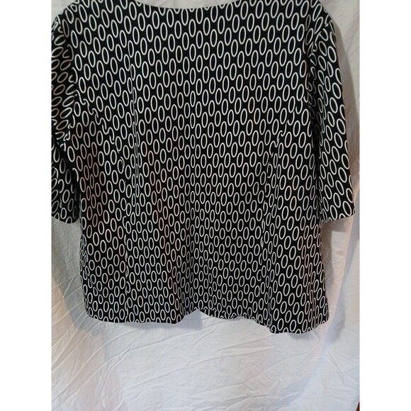 Lane Bryant Black And White Circle Print Blazer/ Jacket  Front Buttons  WM-24 - Picture 8 of 16